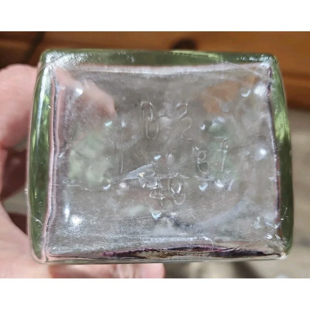 Vintage Whisky Decanter Bottle Clear Glass Corked Stopper 11
